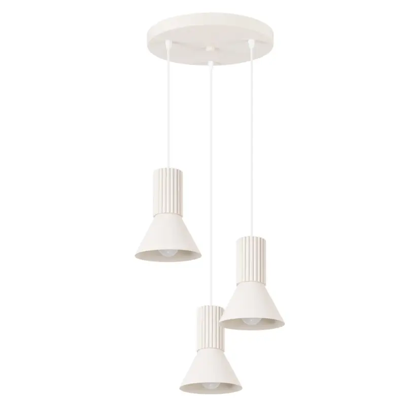 Lampa wisząca Estria x3 beżowa Okazja