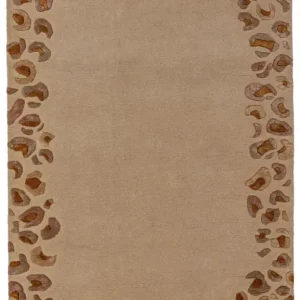 Bestseller Dywan z wełną Leopard Frame 160x230 cm beżowy