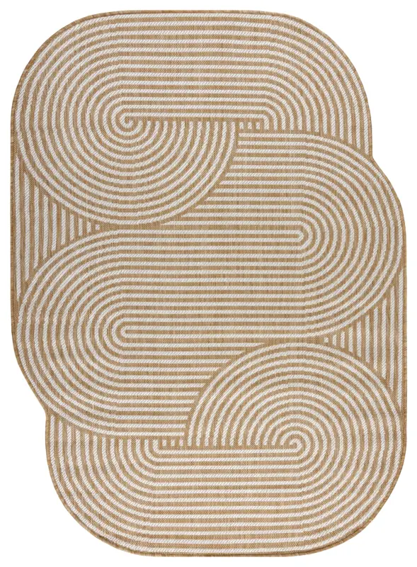 Popularny Dywan zewnętrzny Organic 120x170 cm krem / beż nieregularny