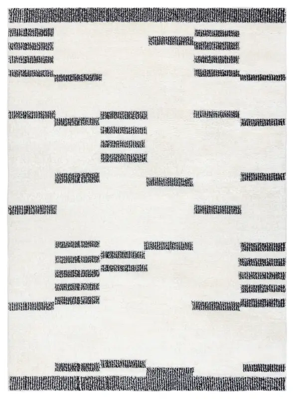 Dywan Mode 160x220 cm krem / czarny geometryczny Szybka wysyłka
