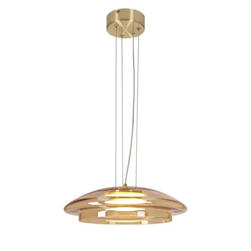 Lampa wisząca Ombre 34 złota GX53 10W z bursztynowo-białym kloszem Najlepsza cena