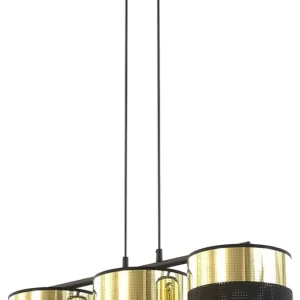 Lampa wisząca Lux x3 czerń/złoto Łatwy zwrot