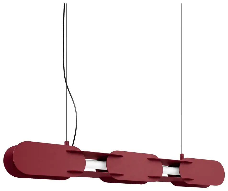 Szybka wysyłka Lampa wisząca Chain 91 cm LED burgund