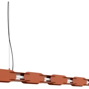 Lampa wisząca Chain 158 cm LED ochra czerwona Łatwy zwrot