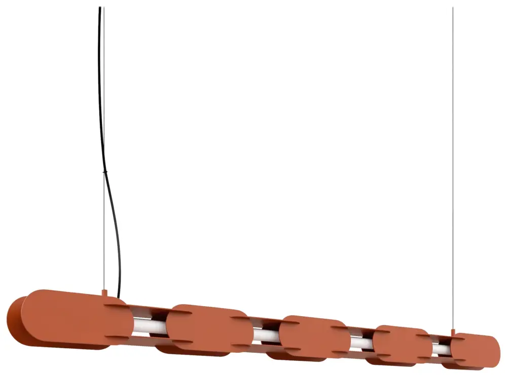 Lampa wisząca Chain 158 cm LED ochra czerwona Łatwy zwrot