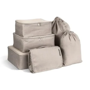 Bigso Box of Sweden zestaw organizerów podróżnych Travel Collection 6-packkolor beżowy 992PS0224A6-99 Dostępne od ręki