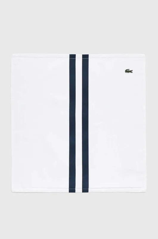 Wyjątkowa oferta Lacoste poszewka na poduszkę bawełniana L Ruban Blanc 45 x 45 cm