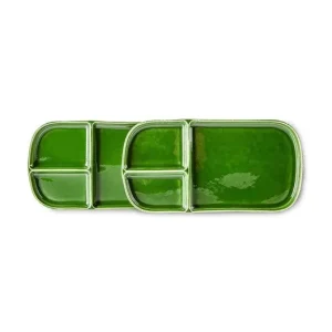Hkliving zestaw talerzy Emeralds 14 x 27 cm 2-packkolor zielony Obniżka ceny