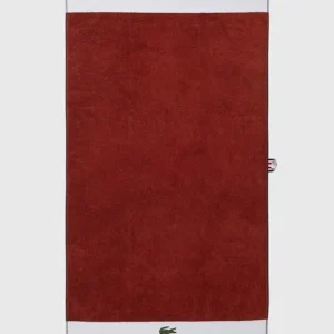 Nowość Lacoste średni ręcznik bawełniany L Casual Terre Battue 70 x 140 cmkolor bordowy 0