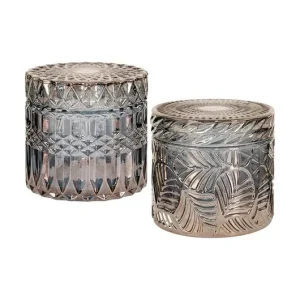 House Nordic zestaw pojemników do przechowywania z pokrywkami Jars In Smoked Glas 2-pack Tylko do końca tygodnia
