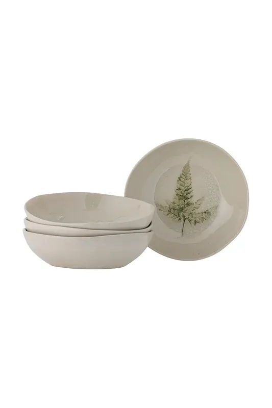 Cena promocyjna Bloomingville zestaw talerzy głębokich Bea 21 cm 4-packkolor beżowy