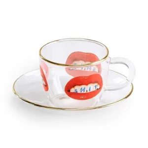 Seletti filiżanka ze spodkiem Shit 50 mlkolor multicolor Taniej