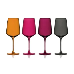 Viski zestaw kieliszków do wina ze szkła barwionego 650 mlV11263 Oferta limitowana