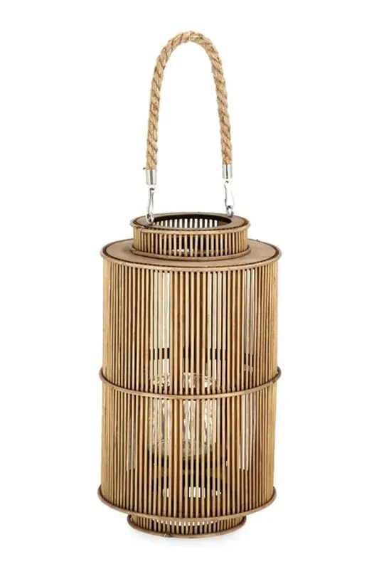 Bizzotto latarenka dekoracyjna z drewna bambusowego 20 x 33 cm141615 Oferta limitowana