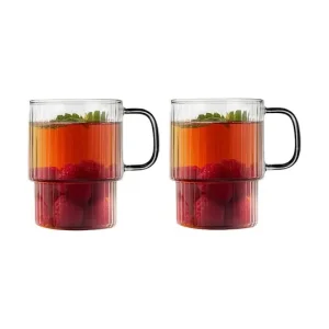 Wysoka jakość Vialli Design zestaw szklanek ze szkła borokrzemianowego 350 ml2262