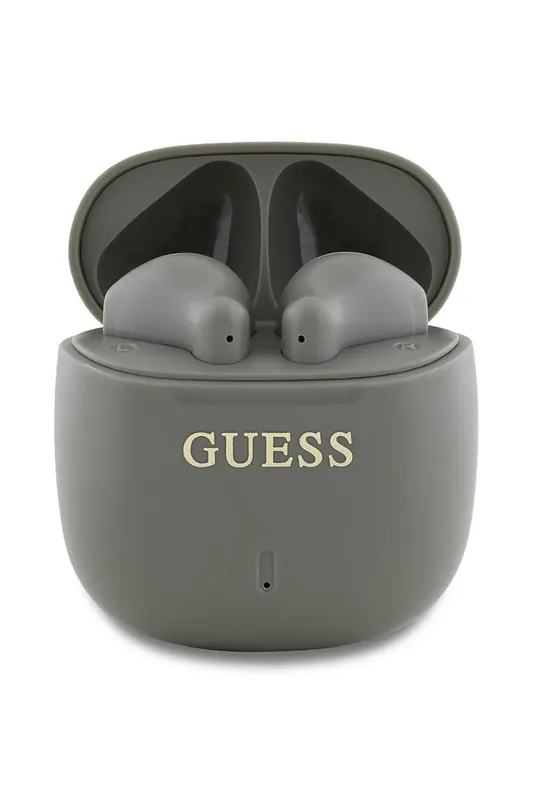 Zniżka Guess słuchawki douszne bezprzewodowe Printed Classic Logokolor szary