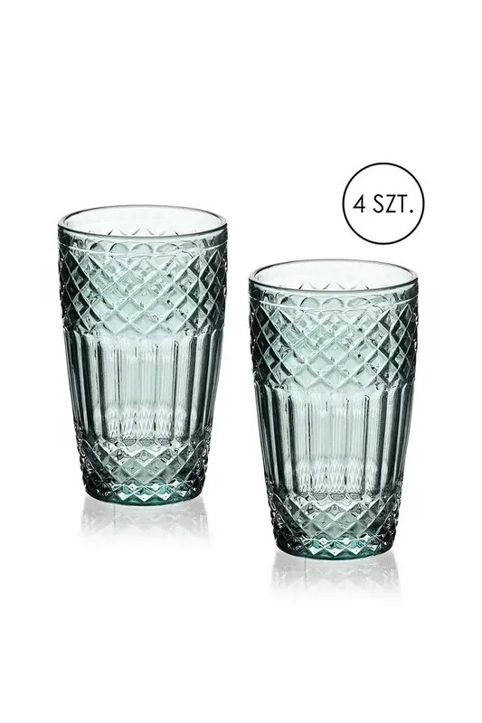 Affek Design zestaw szklanek Ella 370 ml 4-packkolor turkusowy Darmowa dostawa