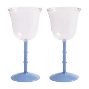 Wyjątkowa oferta &k amsterdam zestaw kieliszków glass dot pink 200 ml 2-pack