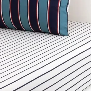 Lacoste prześcieradło z gumką bawełniane L BOLD 90 x 200 cmkolor multicolor Hit cenowy