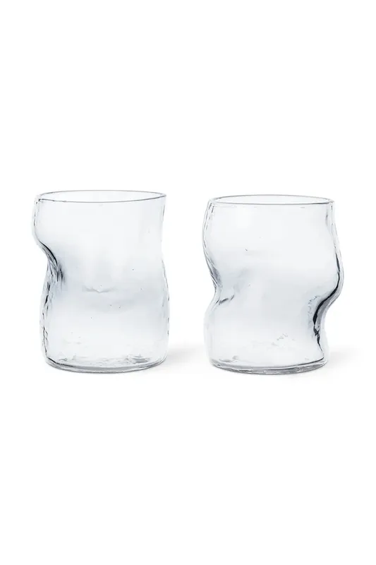 Zamów teraz ferm LIVING zestaw szklanek Dimple 270 ml 2-packkolor transparentny