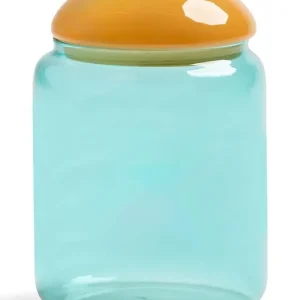 &k amsterdam pojemnik z pokrywką puffy turquoise Zniżka