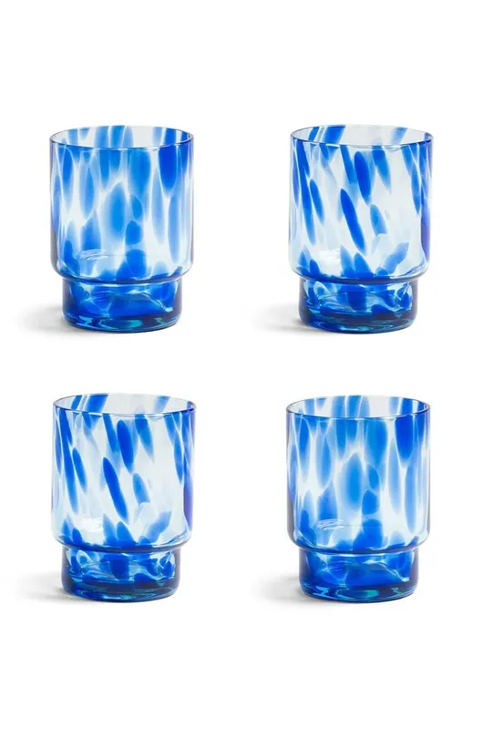&k amsterdam zestaw szklanek Tortoise Blue Set 4-packkolor niebieski Nowość