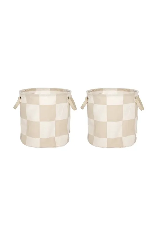 Do wyczerpania zapasów OYOY zestaw koszy do przechowywania Chess 32 x 32 x 32 cm 2-packkolor beżowy