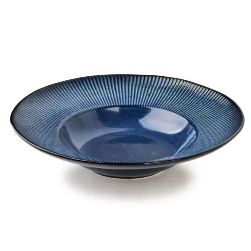 Talerz do pasty stylowy niebieski ceramiczny 30cm Szybka wysyłka