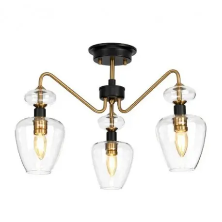 Niska cena Armel - Lampa sufitowa czarno złota