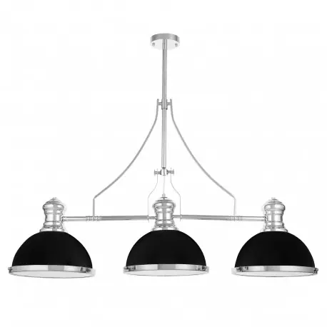 Obniżka ceny Czarna lampa wisząca potrójna hampton