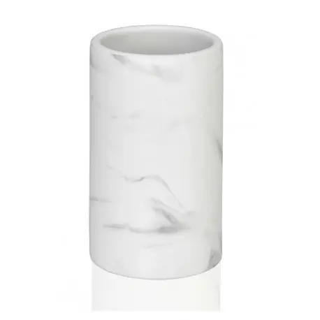 Fabio-Biały ceramiczny kubek na szczoteczki do zębów efekt marmur Wybór klientów