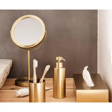 Aurelia Elegance - Lusterko do makijażu złote, powiększające 5x Premium