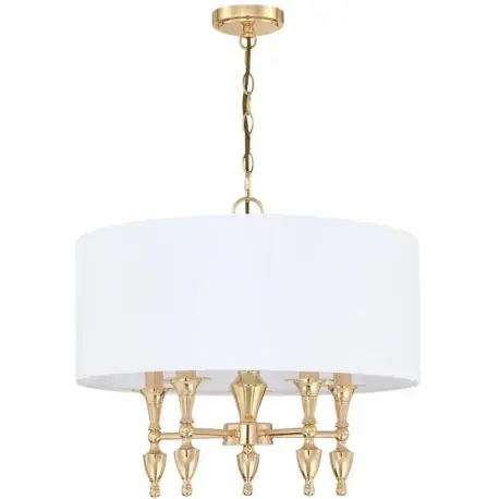 Zamów dziś Elegancka lampa w stylu hamptons Astine Gold Glam biało złota